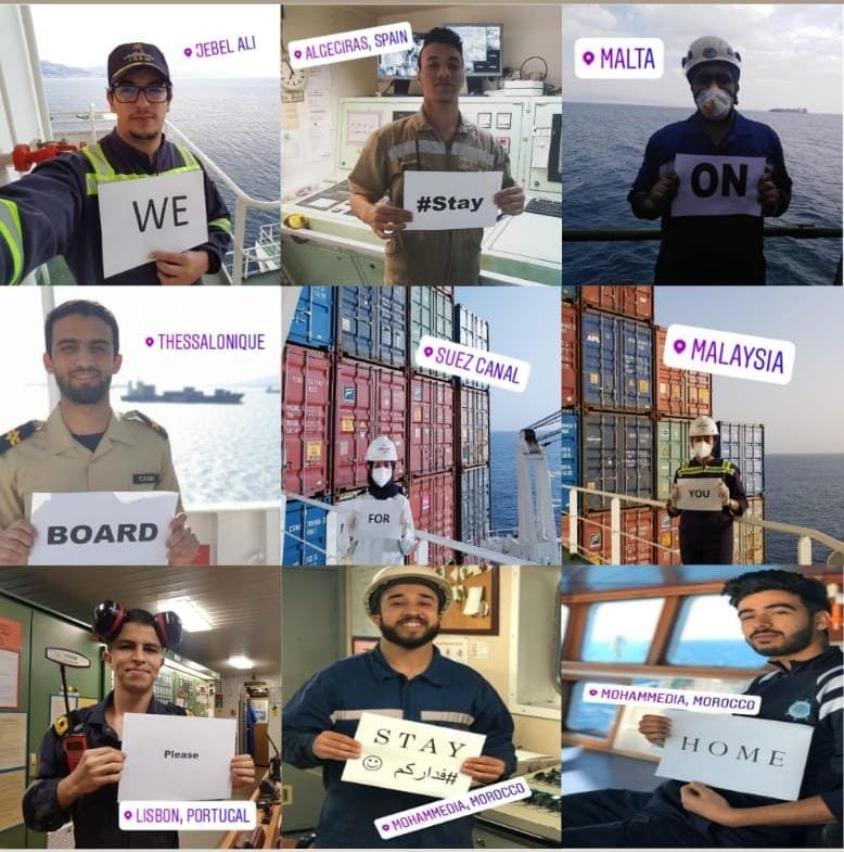 Merchant Navy officers take part in « stay at home » campaign
